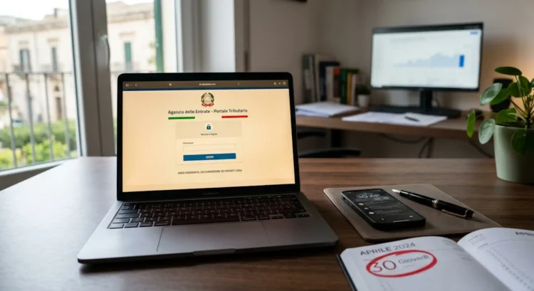 Schermo di un computer che mostra la procedura online per la rottamazione quinquies delle cartelle