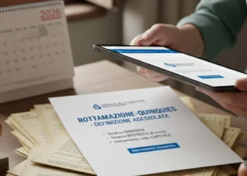 Un contribuente analizza le scadenze della rottamazione quinquies al computer