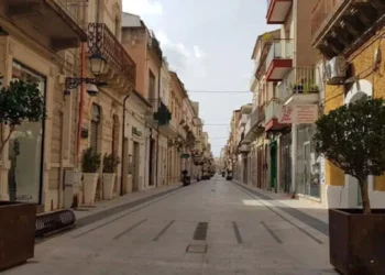 Veduta di via Cavour a Vittoria, centro del dibattito sulla sicurezza urbana