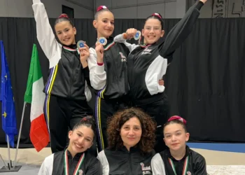 Atleti della Motyka Modica premiati sul podio del Campionato Interregionale di ginnastica aerobica