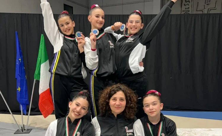Atleti della Motyka Modica premiati sul podio del Campionato Interregionale di ginnastica aerobica