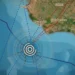 Veduta della costa di Mazara del Vallo interessata dal terremoto a Trapani.