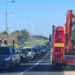Cantiere e code di auto sulla strada provinciale 25 Ragusa-Marina di Ragusa