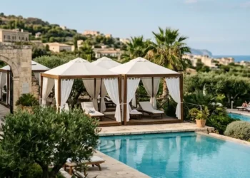 Stabilimento termale a Suio Terme dove è avvenuta la tragedia del bambino morto in piscina.