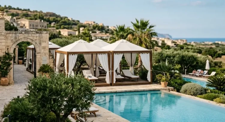 Stabilimento termale a Suio Terme dove è avvenuta la tragedia del bambino morto in piscina.