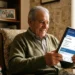 Persona anziana che consulta la video guida dell'Assegno sociale su un tablet