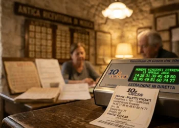 Terminale di gioco del 10eLotto in una ricevitoria siciliana
