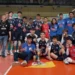 Giocatori della Volley Modica Under 19 festeggiano la vittoria del titolo regionale