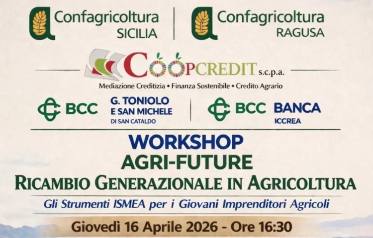 Giovani agricoltori siciliani durante un sopralluogo tecnico in azienda