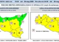 allerta gialla Sicilia maltempo piogge temporali protezione civile