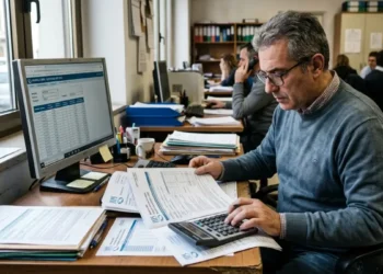 Lavoratore consulta le nuove soglie INPS per l’assegno nucleo familiare 2026