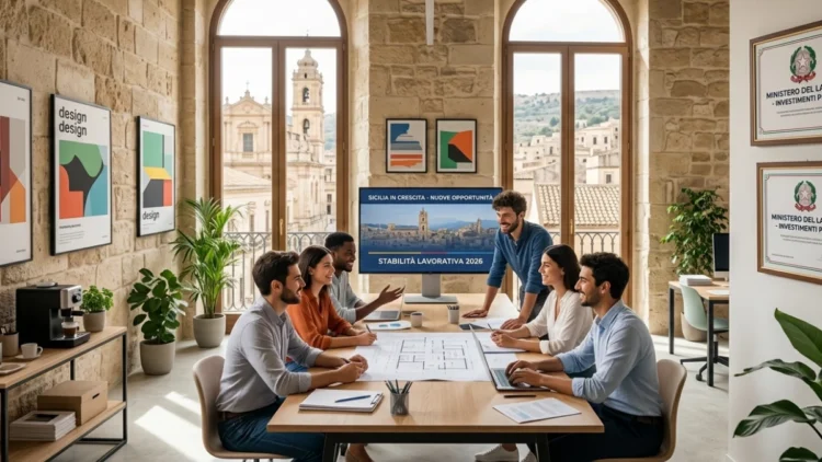 Lavoratori in ufficio che rappresentano l'occupazione giovanile e i nuovi bonus assunzioni