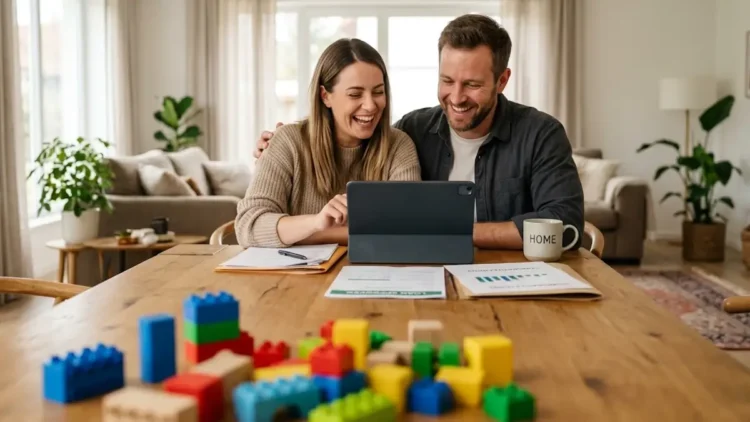Famiglia che consulta online le agevolazioni per bonus 35.000 euro nel 2026