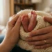 Mani di genitori che stringono i piedi di un neonato, simbolo del bonus nuovi nati 2026