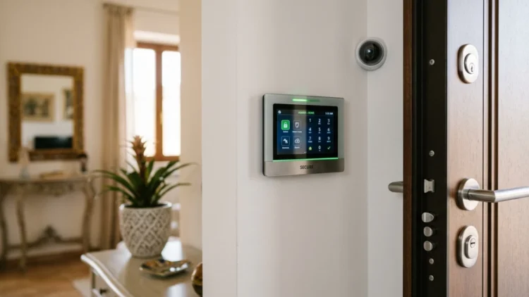 Installazione di un sistema di allarme domestico che rientra nel bonus sicurezza 2026.