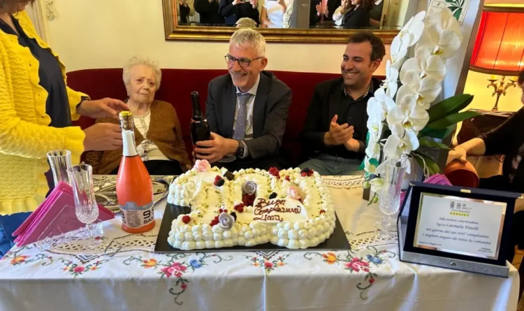 Festeggiamenti 100 anni Carmela Pinelli Ragusa volontariato Unitalsi