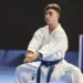 Alessandro Peluso durante una gara di karate paralimpico europeo