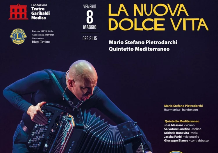 Mario Stefano Pietrodarchi in concerto al Teatro Garibaldi di Modica nel 2026