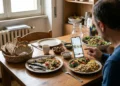 influencer promuove dieta biblica con alimenti naturali su tavolo