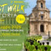 Partecipanti alla Fast Walk Vittoria nel centro storico vicino ai palazzi Liberty