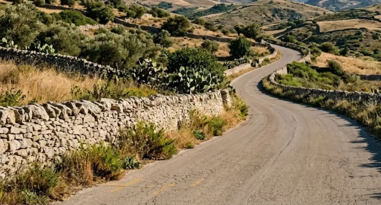 Strada rurale in contrada Poi a Giarratana per il progetto di manutenzione Liequa.