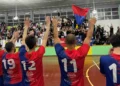 Squadra ASD Giarratana Volley durante una partita di Serie C maschile