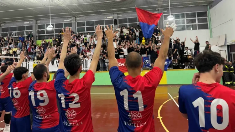 Squadra ASD Giarratana Volley durante una partita di Serie C maschile