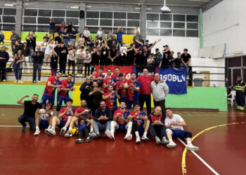 Squadra del Giarratana volley play off durante la partita contro Milazzo