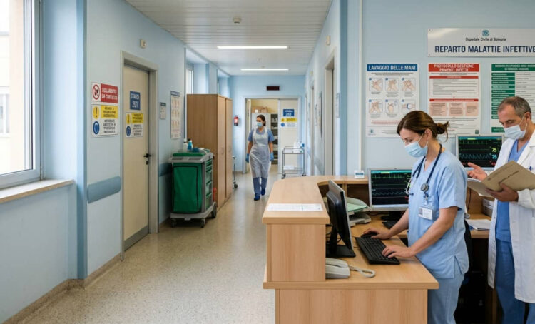 Personale sanitario monitora caso Hantavirus Italia in ospedale