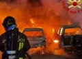 Incendio nel parcheggio Sicily by Car a Villagrazia di Carini