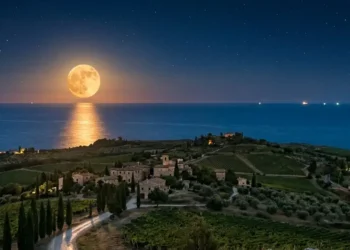 Luna Blu 31 maggio 2026 nel cielo notturno italiano