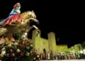 Rievocazione Madonna delle Milizie a Scicli in Piazza Italia con figuranti