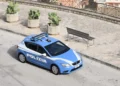 Auto della Polizia di Stato durante un intervento a Modica