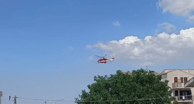 Soccorso con elicottero Vigili del Fuoco in scarpata a Modica