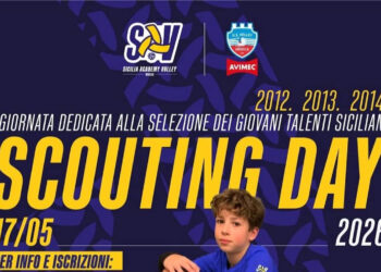 Giovani atleti al PalaRizza di Modica durante lo scouting volley giovanile