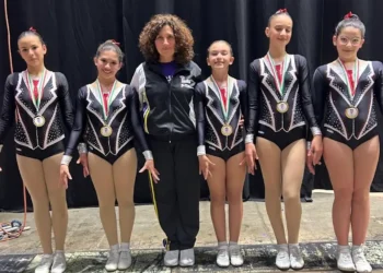 Le ginnaste della Motyka Modica premiate ai campionati nazionali Aerostep di Genova