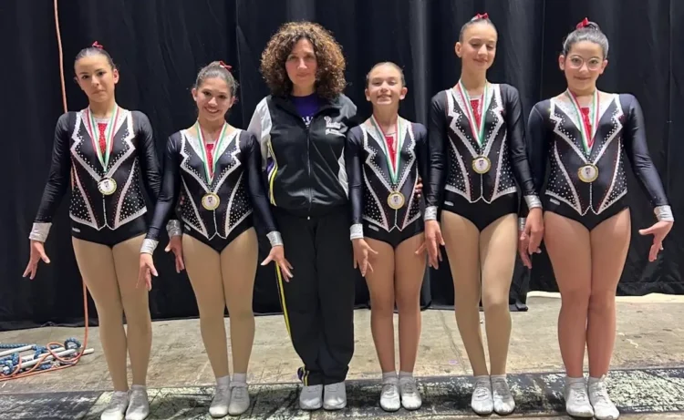 Le ginnaste della Motyka Modica premiate ai campionati nazionali Aerostep di Genova