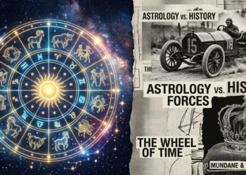 Rappresentazione dei segni zodiacali e icone storiche per la giornata del 6 maggio