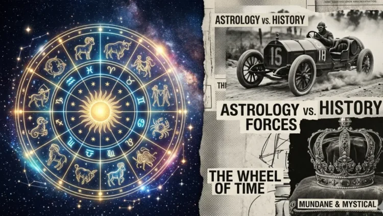 Rappresentazione dei segni zodiacali e icone storiche per la giornata del 6 maggio