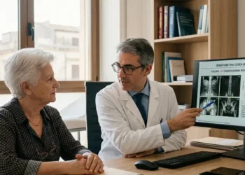 donna durante controllo osteoporosi sintomi in ambulatorio medico