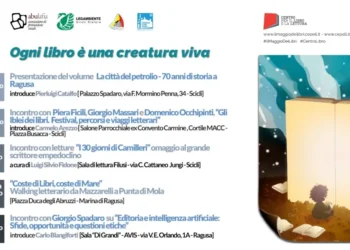 Scopri il programma del Maggio dei Libri Scicli 2026: presentazioni a Palazzo Spadaro, walking tour a Marina di Ragusa e omaggio a Camilleri.