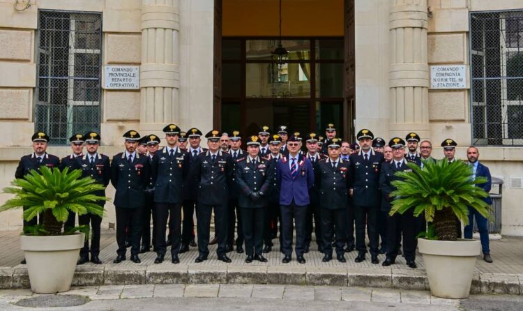 Visita istituzionale Ragusa Carabinieri Domizi nella caserma provinciale