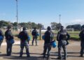 Controlli della Polizia allo stadio Aldo Campo di Ragusa dopo il Daspo a un tifoso