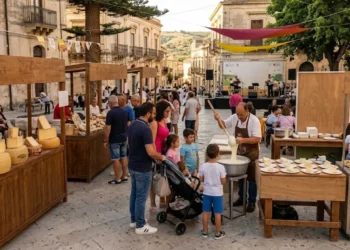 Attività di Formaggi in Festa nel centro storico di Ragusa