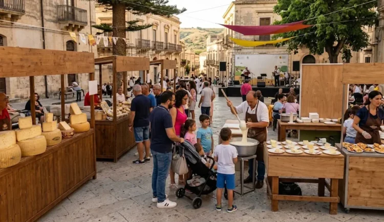 Attività di Formaggi in Festa nel centro storico di Ragusa