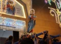 Processione di Maria Ausiliatrice per le vie del quartiere a Ragusa