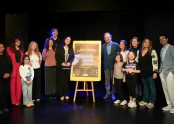 Scalinata del Castello di Donnafugata allestita per la rassegna teatrale estiva