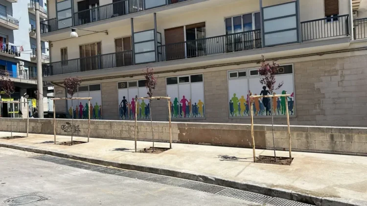 Piazza Benedetto Croce a Ragusa dopo i lavori di riqualificazione