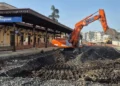 Area di Ragusa Scalo Merci vicino alla stazione ferroviaria durante i lavori urbani