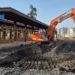 Area di Ragusa Scalo Merci vicino alla stazione ferroviaria durante i lavori urbani
